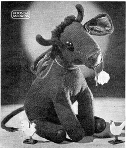 1940's FERDINAND / BULL - COPY toy knitting pattern - Picture 1 of 1