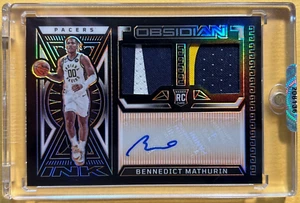 2023 PANINI OBSIDIAN DUAL PATCH INK RPA ROOKIE AUTO BENNEDICT MATHURIN #32/35 - Picture 1 of 12