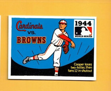 1971 Fleer LAUGHLIN WORLD SERIES 1944 Cardinals v. Browns  #42 BLACK BACK NRMT