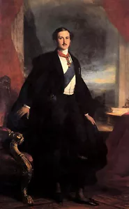 Oil painting franz xavier winterhalter - Young man portrait prince albert canvas - Picture 1 of 1