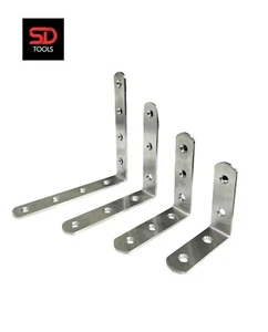 5 PIEZAS/10 PIEZAS Soporte de estante de acero inoxidable de alta resistencia ángulo forma de L (largo) - Imagen 1 de 6