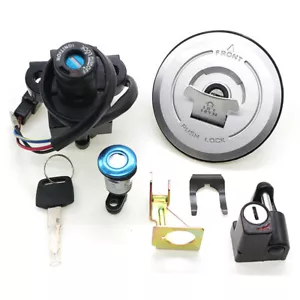 Ignition Switch Fuel Gas Cap Cover Locks For Honda CBR250R 2011-2013 2012 - Foto 1 di 6
