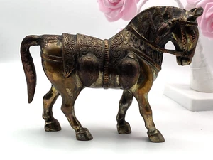 Vintage Brass Cast Horse Very Heavy and Big 1.357kg - Picture 1 of 12