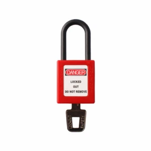 Leaderman Isoliertes Nylon 38 mm Lock Out Off Vorhängeschloss MCB/RCD Verbrauchereinheit LMPL8  - Bild 1 von 7