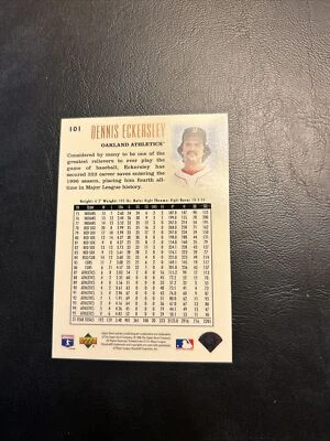 C53c Dennis Eckersley #101 Oakland A’s Athletics 1996 Upper Deck - Image 1 of 2