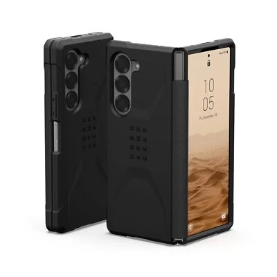 Funda plegable UAG Samsung Galaxy Z 6 negra civil, resistente bisagra de una pieza Foto 1 de 4