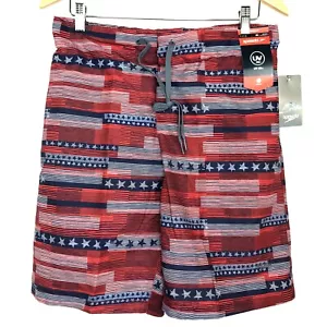 Bañador Speedo Rojo 4 de Julio TurboDri 9 pulgadas E Board Talla Hombres Pequeño - Imagen 1 de 6