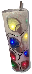 Neu Feiertag, Weihnachtsbeleuchtung Glitzer leuchtet 20 Unzen edelstahlbecher - Bild 1 von 7