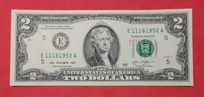 Birthday/Anniversary Fancy $2 FRN 11-18-1952 Virginia GEM & CRISPY! - Image 1 of 2