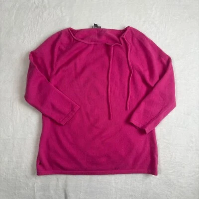 Suéter Pullover Ann Taylor Rosa Manga Larga Tejido Cachemira Corbata Frontal Mujer Grande Foto 1 de 4