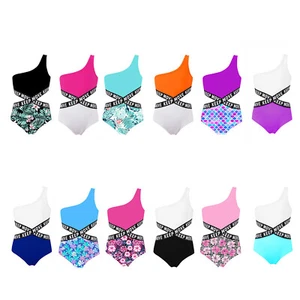 Girls Swimsuit UPF50+ One-Piece Swimming Bodysuit Beachwear Diving Leotard Park - Picture 1 of 99