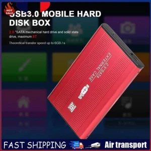 Aluminum Alloy 2.5 inch External HDD SSD Box USB SATA3.0 Hard Drive Disks 6GB - Afbeelding 1 van 11
