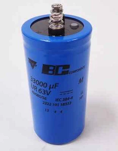 VISHAY / BC COMPONENTS ALUMINUM CAPACITOR, 33000uF 63V, NOS - Bild 1 von 3