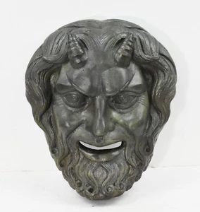 Pan pure bronze Mask - God of Wild - Ancient Greece - Panas - Dionysus Theater - Picture 1 of 3