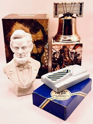 Jabón para después del afeitado y el día del padre Avon Lincoln Tai Winds & Liberty Bell de madera profunda Foto 1 de 4