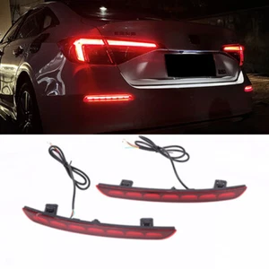 2PCS For Honda Civic Sedan 11th 2024 LED Rear Fog Light Tail Bumper Light Sets - Picture 1 of 6