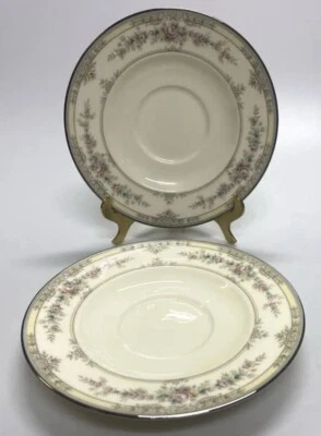 Two (2) Noritake Shenandoah Bone China SAUCERS #9729 Japan  Minty! - Image 1 of 3