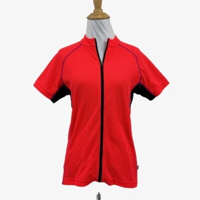 Jersey Cannondale para mujer M mediano coral tejido gofre manga corta cremallera ciclismo Foto 1 de 4