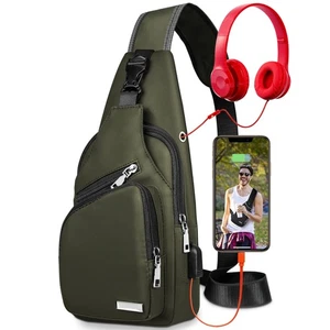 Wasserdichter Sling Bag Crossbody Rucksack für Herren Damen Sling Rucksack Wandern D... - Bild 1 von 7