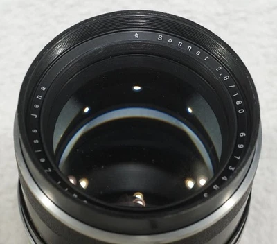 Zeiss Jena 180mm f2.8 MC Sonnar  Lens Pentacon 6 Mount, not working, needs, TLC - Image 1 of 4