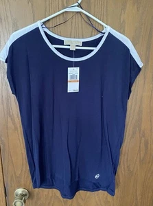 Michael Kors NWT True Navy QU85G7E6TF Women’s Small Short Sleeve Shirt - Bild 1 von 5