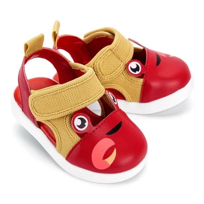 ikiki Crab Squeakerless Toddler Sandals | Red/Tan - Image 1 of 4