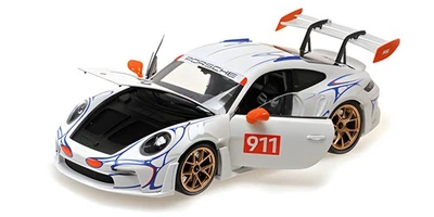 Minichamps 1:18 PORSCHE 911 (992) GT3RS WHITE & ORANGE 2023 - 110062041 - Immagine 1 di 4