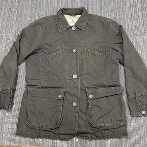 Woolrich Chore Barn Jacket Coat Womens Small Brown Canvas Quilted Lined Work - Picture 1 of 20