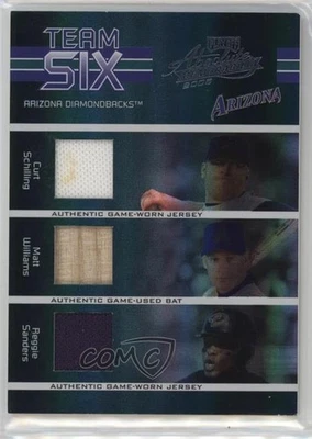 Playoff Absolute Memorabilia Team Six Spectrum Materials 2005/75 Curt Schilling Foto 1 de 2
