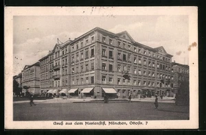 München, Ansichtskarte, Marienstift, Ottostrasse 7 mit Passanten 1925  - Picture 1 of 2