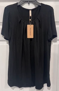 Camicetta nera donna marca Anymeet manica corta taglia L - Foto 1 di 3