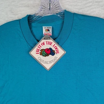 NWT Fruit of the Loom Vintage 1991 Casualwear T-Shirt Men's Size Large Teal - image 1 of 4