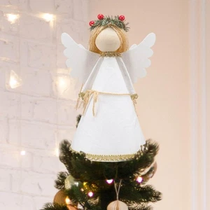 Christmas Tree Angel Topper Handcrafted Christmas Angel Topper Holiday Felted... - Bild 1 von 6