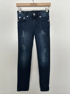 True Religion Jeans Boys Size 10 Geno Relaxed Slim Distressed Stretch Adj Waist - Picture 1 of 11