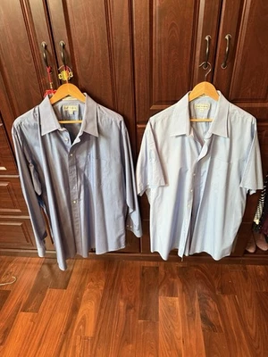 Men Big Tall Paul Frederick Broadcloth Collar  Dress Shirt 19- 1 Long 1 Short - Image 1 of 4