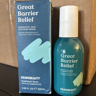 Krave 100ml Beauty Great Barrier Relief Skin Soothing Facial Serum RRP £51 BNIB - Image 1 of 4