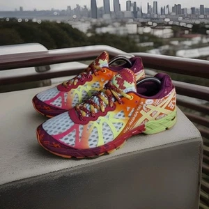 ASICS GEL NOOSA TRI 9 Women`s Size 10.5 Multicolor Pink Running Shoes T458N Glow - Picture 1 of 11