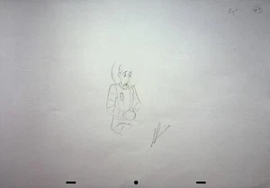 Lápiz de escena dibujada a mano Curious George 2006 producción firmado por Len Simon #nuevo - Imagen 1 de 2