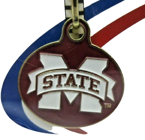 Mississippi State University Bulldogs ZIPPER PULL New Maroon Backpack Bag Tag Cover