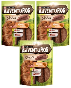 3 PURINA ADVENTUROS Bison Flavor Sticks Dog Treats 120g 4.23oz - Picture 1 of 4