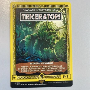 Wayward Swordtooth, Triceratops, Magic The Gathering Secret Lair  - Bild 1 von 3
