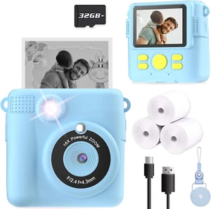 Kids Camera Instant Print, Christmas Birthday Gifts for Kids Age 3-12, Selfie Di - Picture 1 of 7