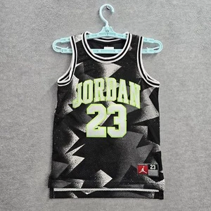 Jordan Boys Jersey S Black Geometric Air 23 Jumpman - Picture 1 of 9