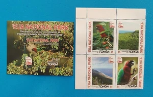 TONGA 2017 EUA NATIONAL PARK 2 x M/S - PARROT FAUNA FLORA - bird stamps MNH - Bild 1 von 1