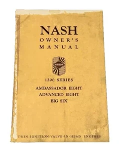 vintage nash owners manual 1200 Series Rare Antique Automobile Manual - Picture 1 of 8