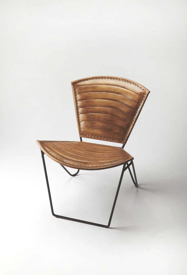 Butler Felix Iron and Leather Accent Chair 6167344