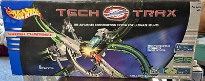Vintage Hot Wheel TECH TRAX Advanced Construction Motorized Booster 2 Stunts New - Image 1 of 4