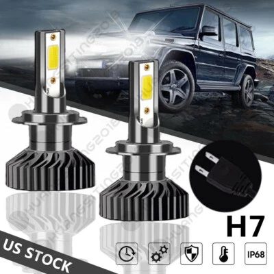 H7 LED Headlight Bulb For Mercedes Benz SL S SLK E C CL Class High Low Beam F2 Foto 1 de 4