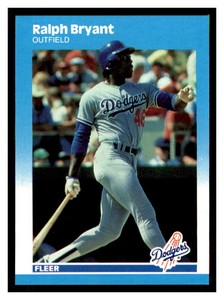 1987 Fleer Update #U-13 RALPH BRYANT Los Angeles Dodgers