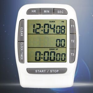 Portable Digital Multi-channel LCD Timer Accurate Timing CountDown Laboratory 3